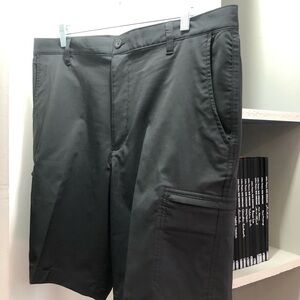Chaps Black Men's Cargo Shorts with Side Utility Pocket